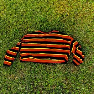 Boxy long sleeve crop top